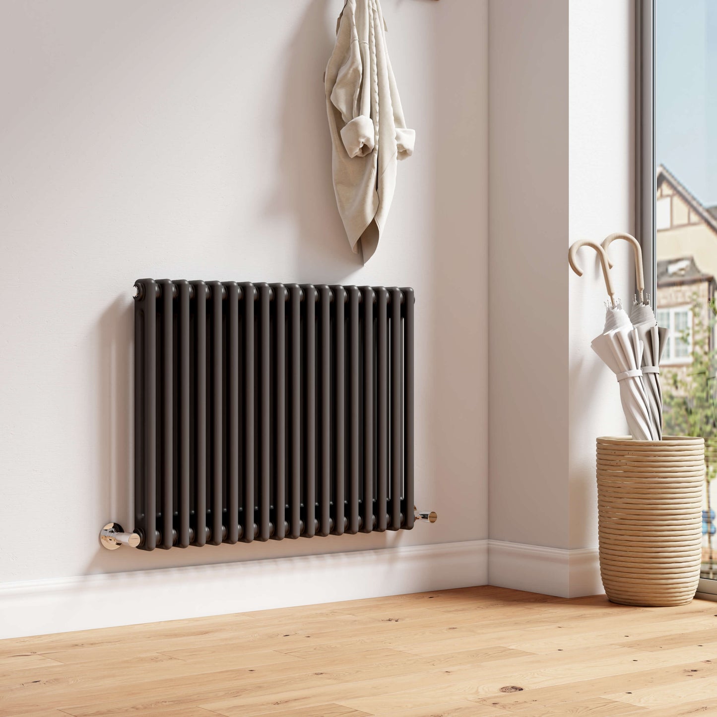 EMKE CR Traditional Horizontal Triple/Double Column Radiator White/Anthracite