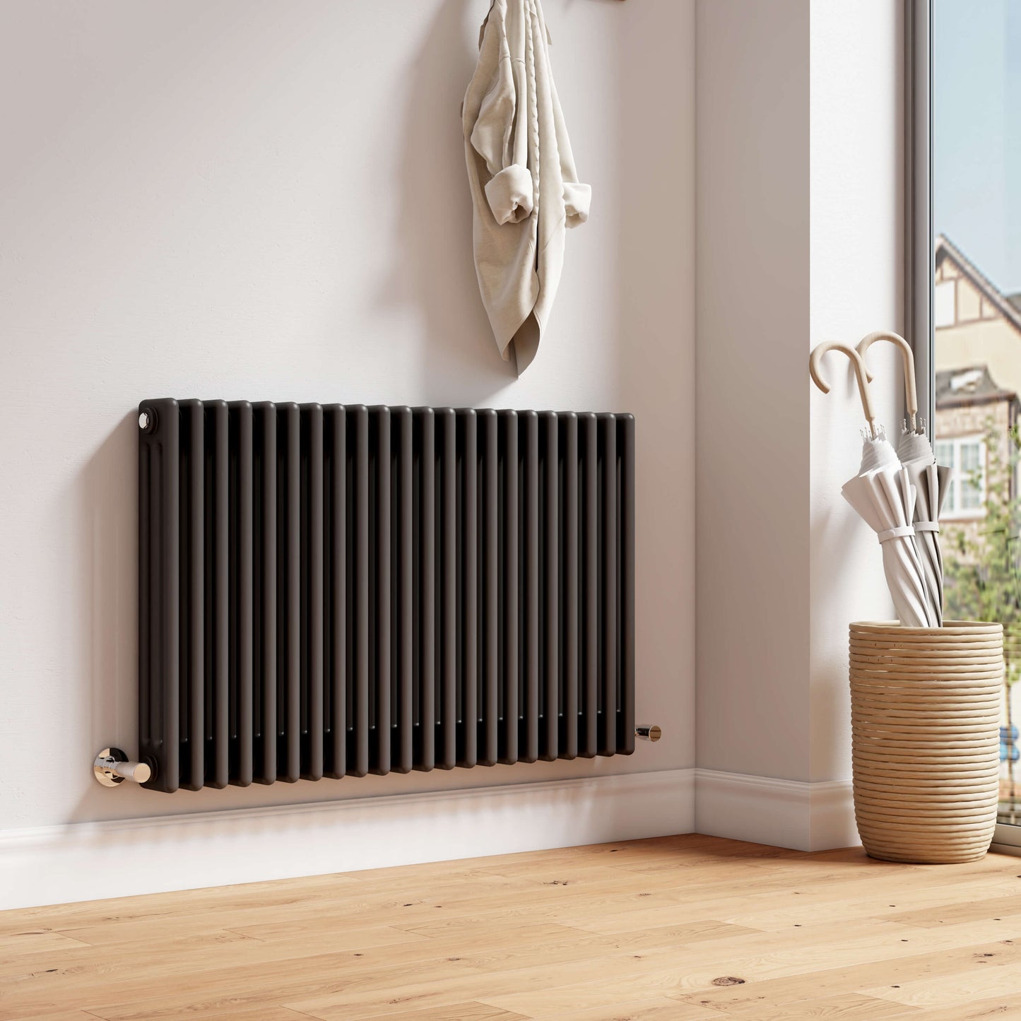 EMKE CR Traditional Horizontal Triple/Double Column Radiator White/Anthracite