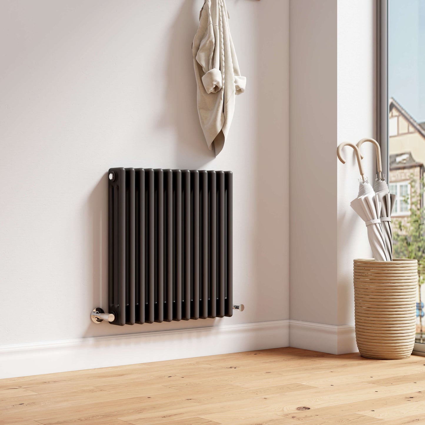 EMKE CR Traditional Horizontal Triple/Double Column Radiator White/Anthracite