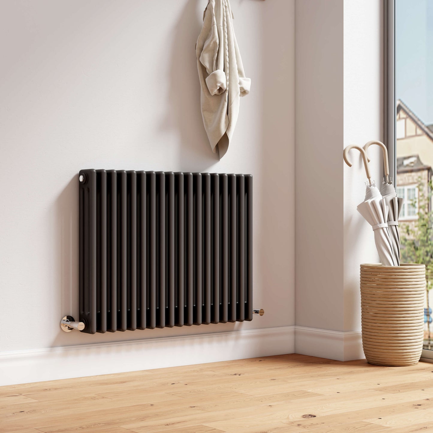 EMKE CR Traditional Horizontal Triple/Double Column Radiator White/Anthracite