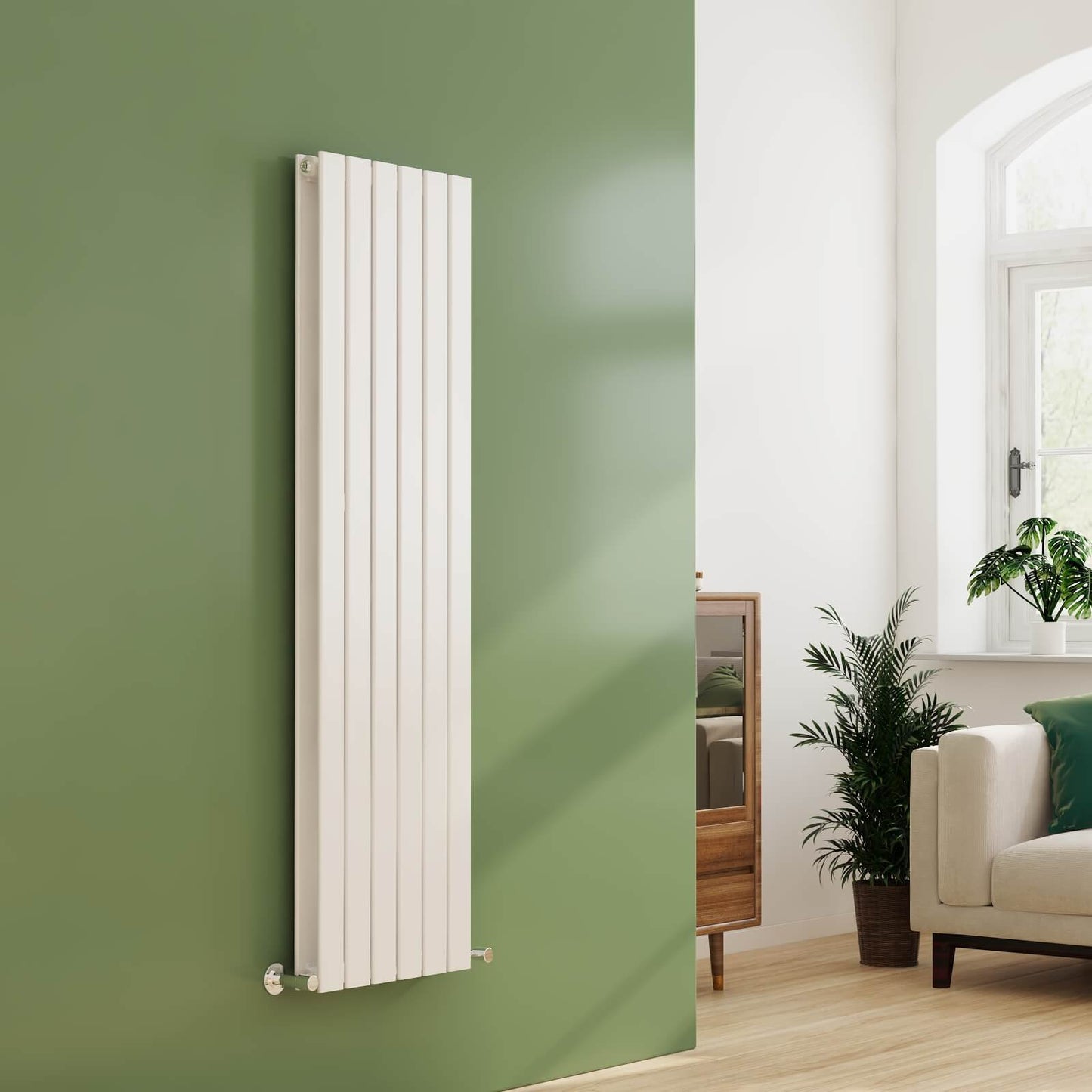 EMKE FR Vertical Double Flat Panel Designer Radiator Anthracite/White