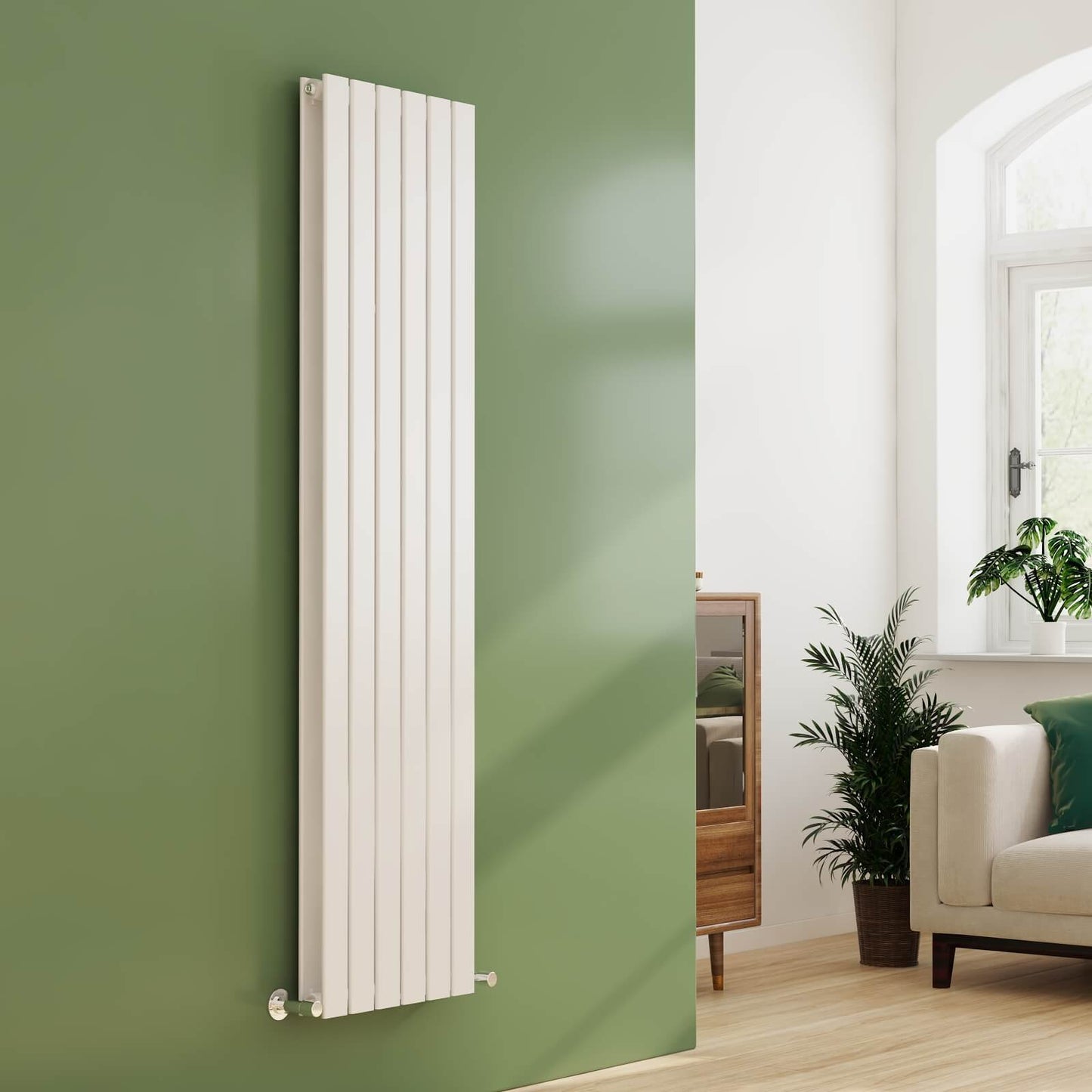EMKE FR Vertical Double Flat Panel Designer Radiator Anthracite/White