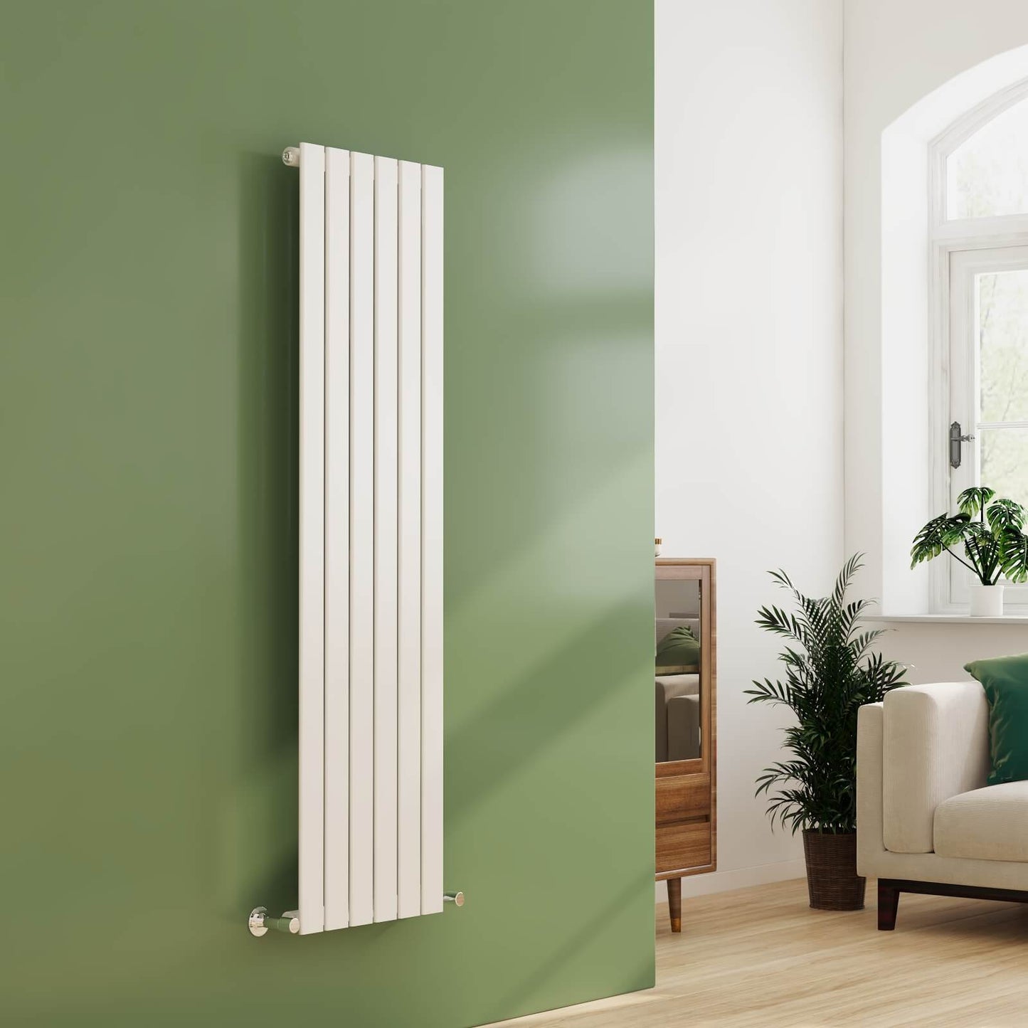 EMKE FR Vertical Single Flat Panel Designer Radiator Anthracite/White
