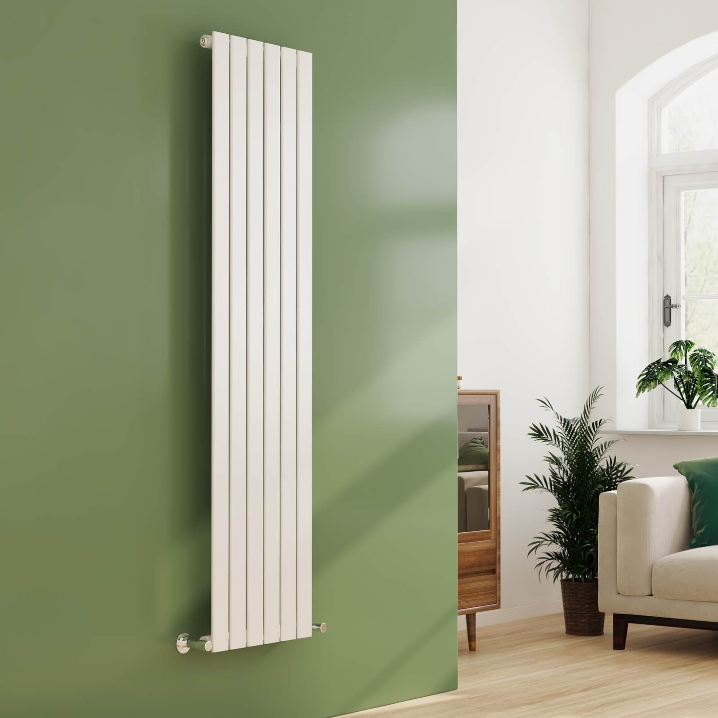 EMKE FR Vertical Single Flat Panel Designer Radiator Anthracite/White