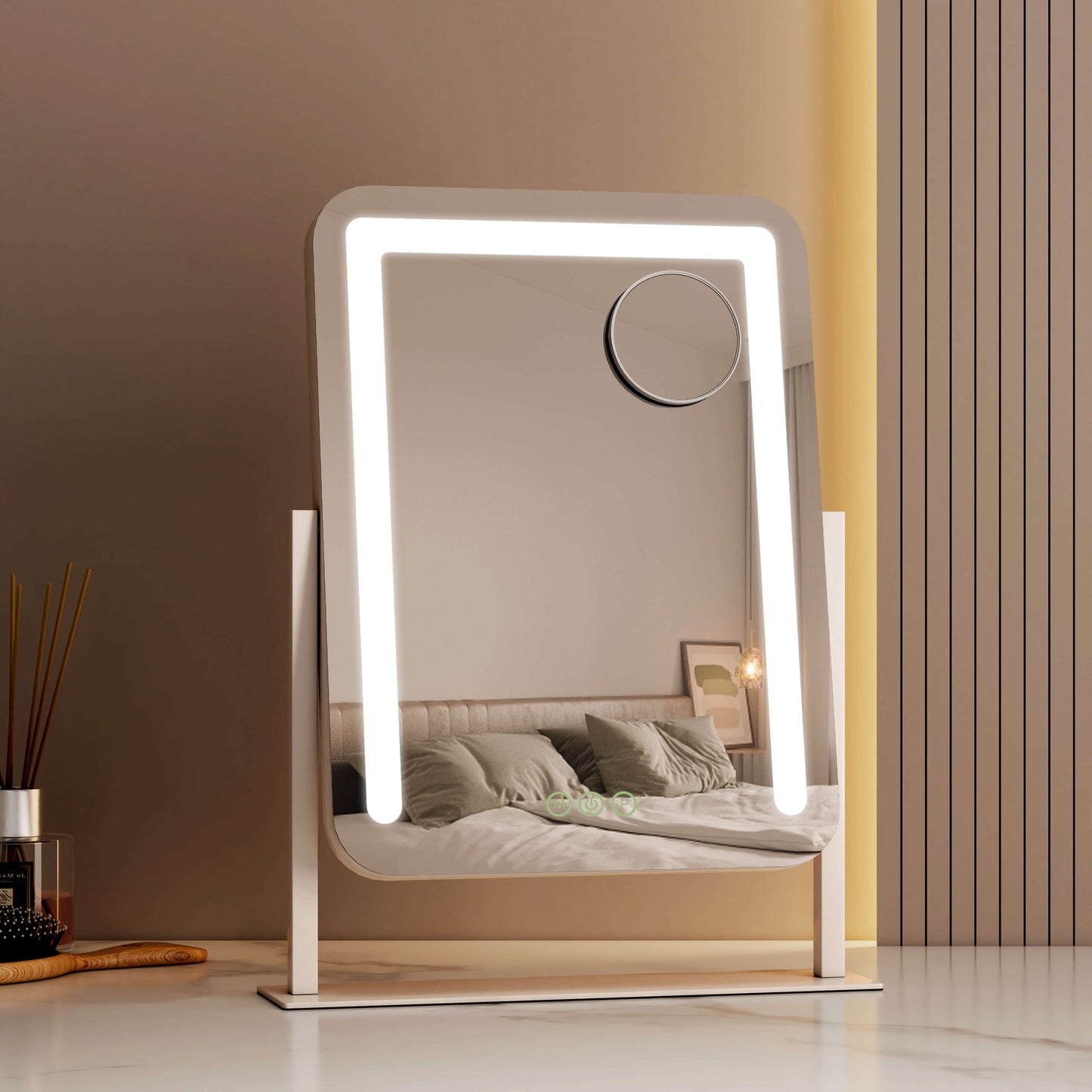 emke desktop vanity mirror with 7x magnifier ucm09fkw