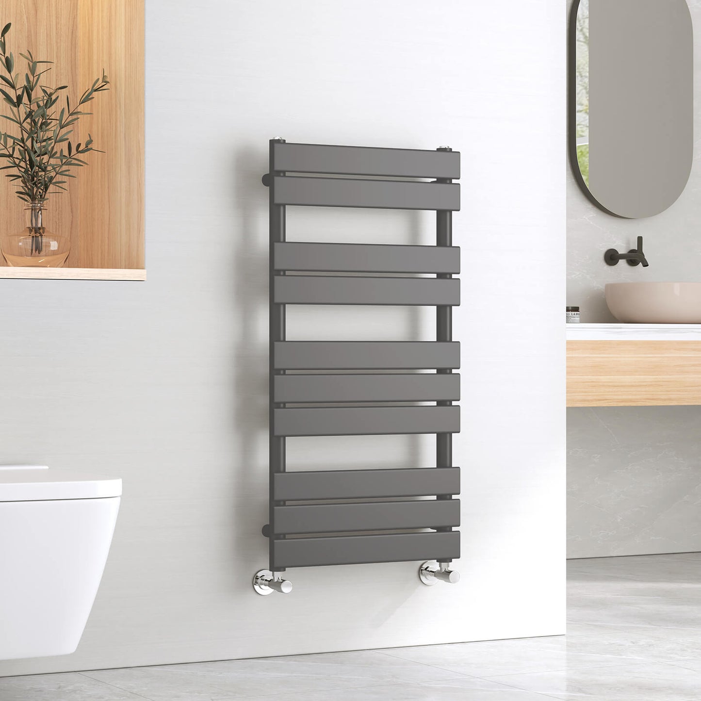emke flat panel heated towel rail uftr1050s1a