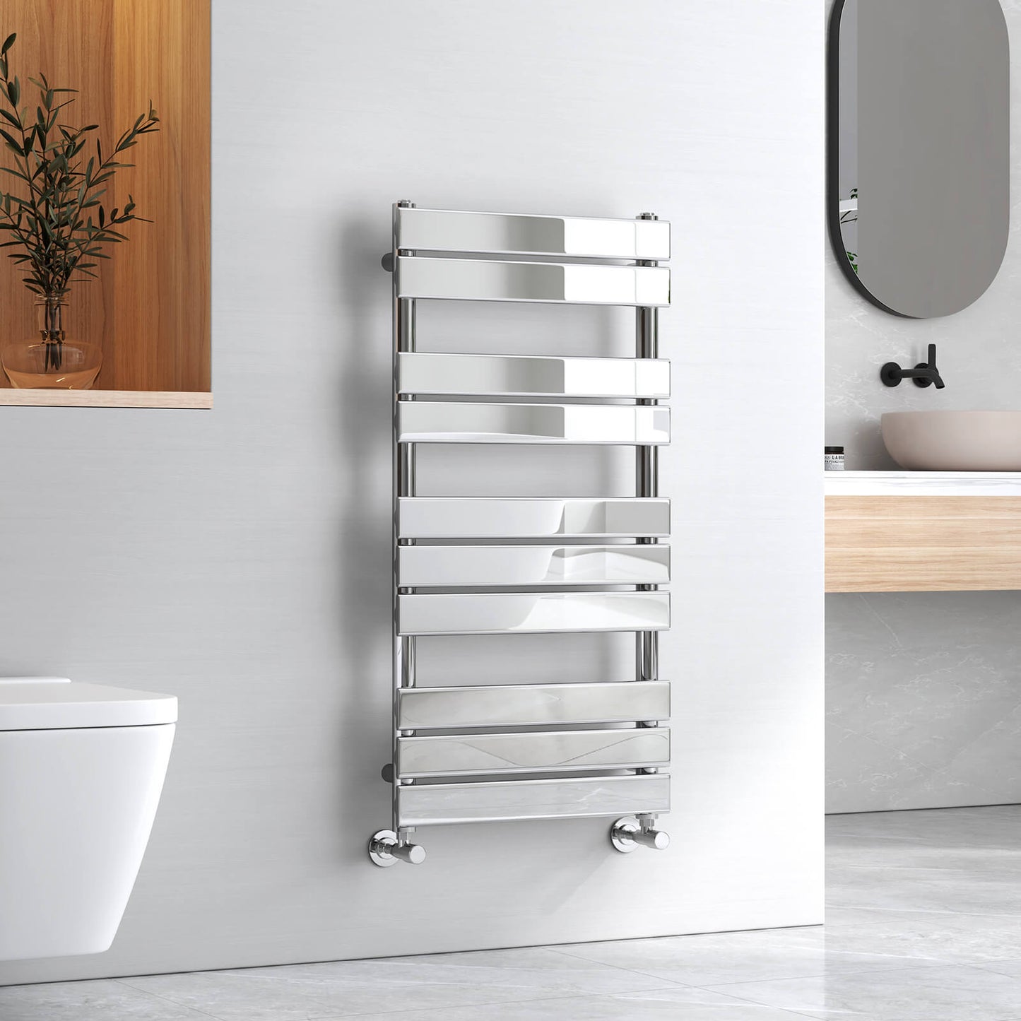 emke flat panel heated towel rail uftr1050s1c
