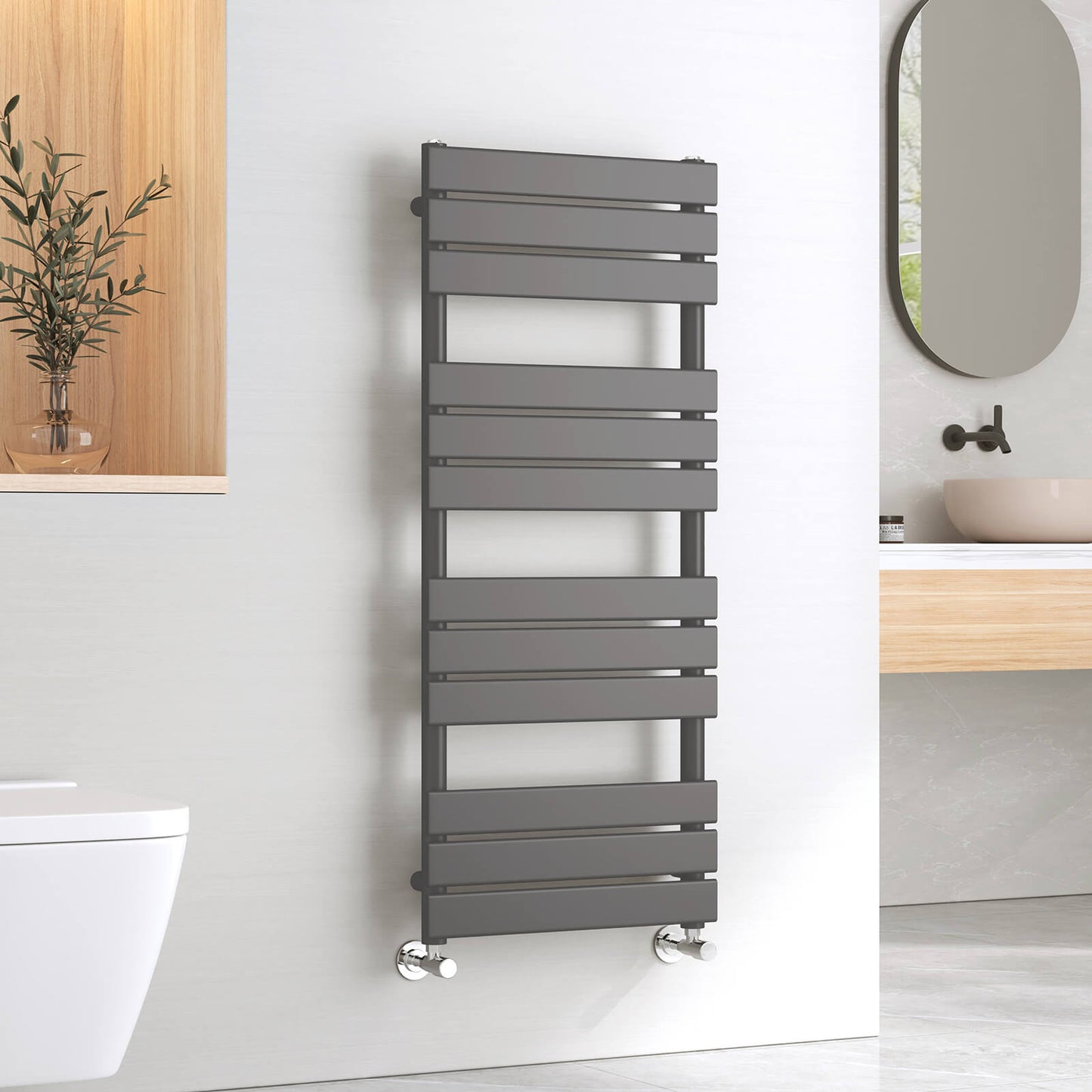 emke flat panel heated towel rail uftr1250s1a