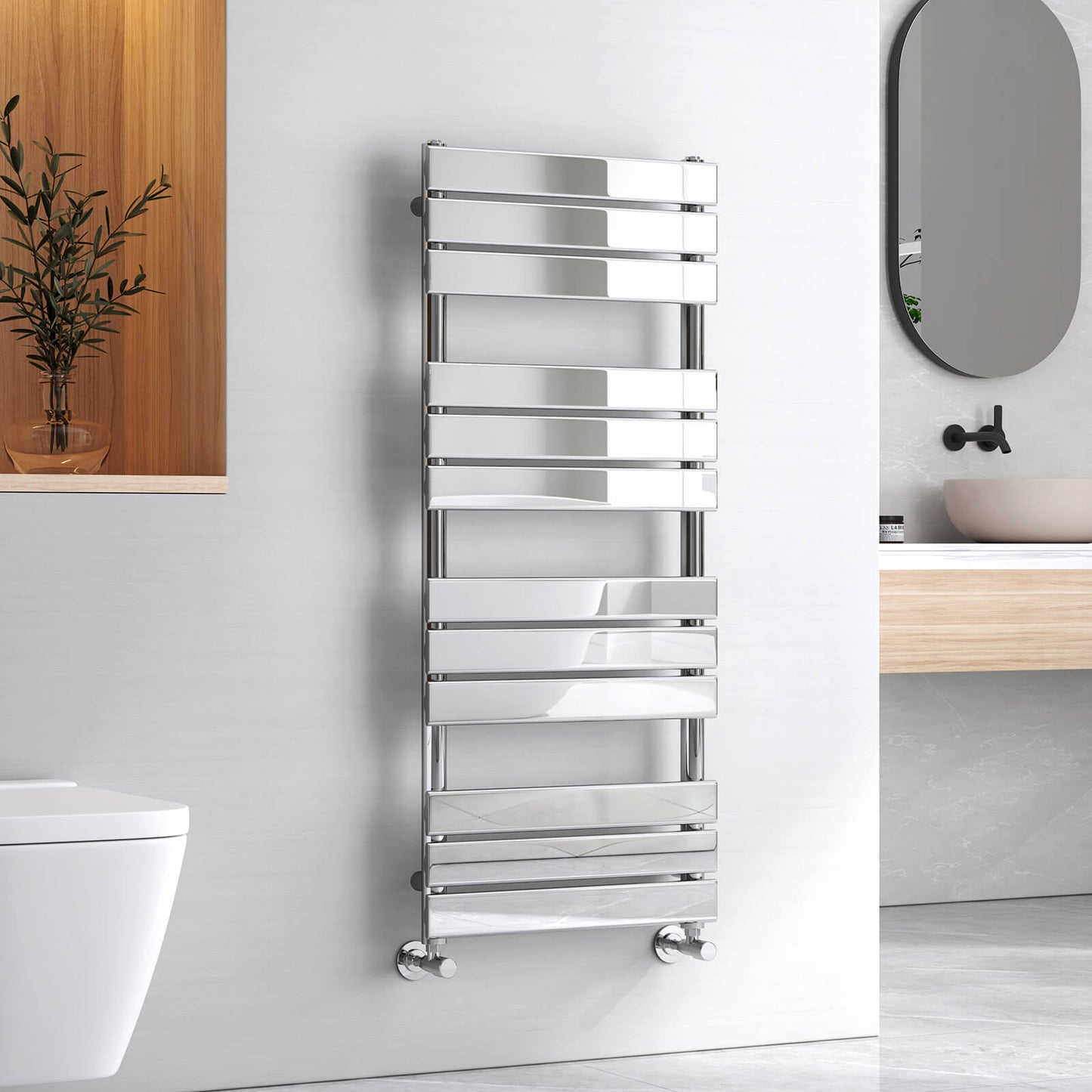 emke flat panel heated towel rail uftr1250s1c
