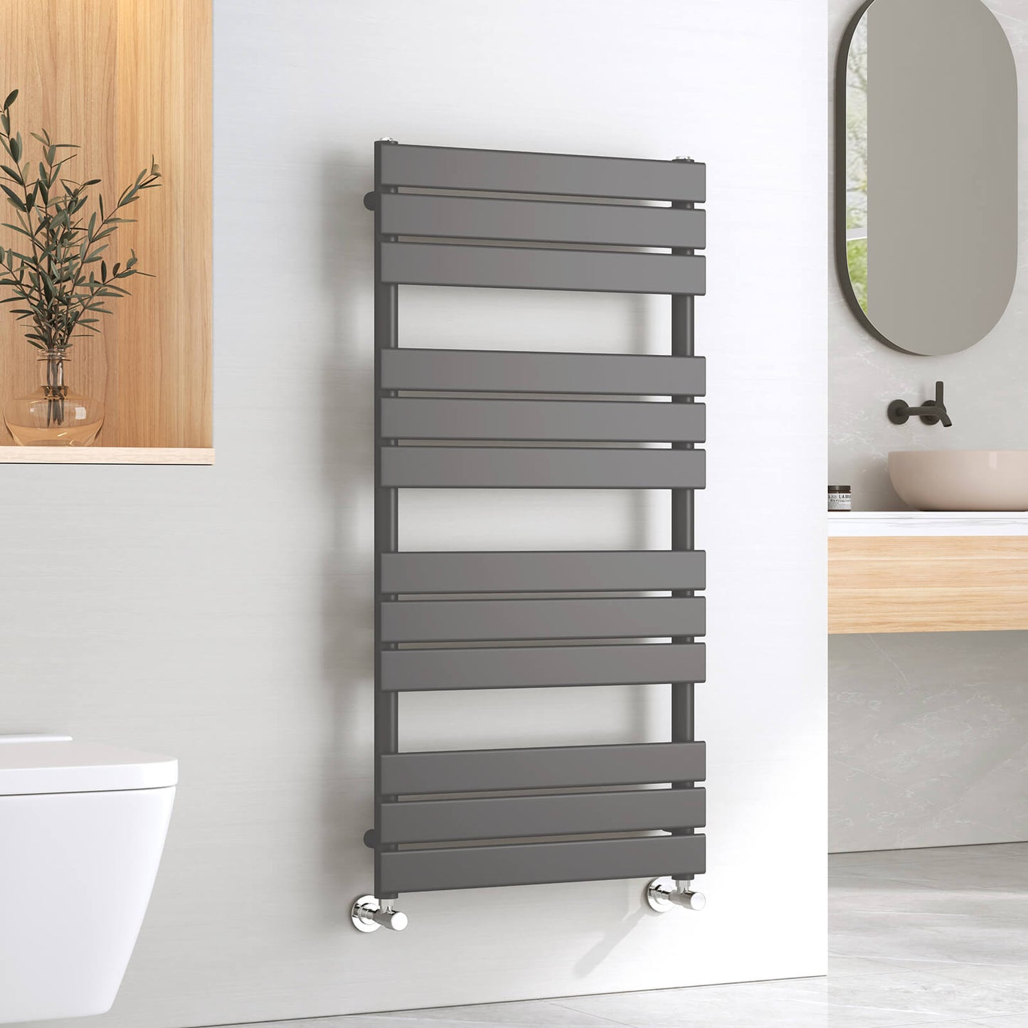emke flat panel heated towel rail uftr1260s1a