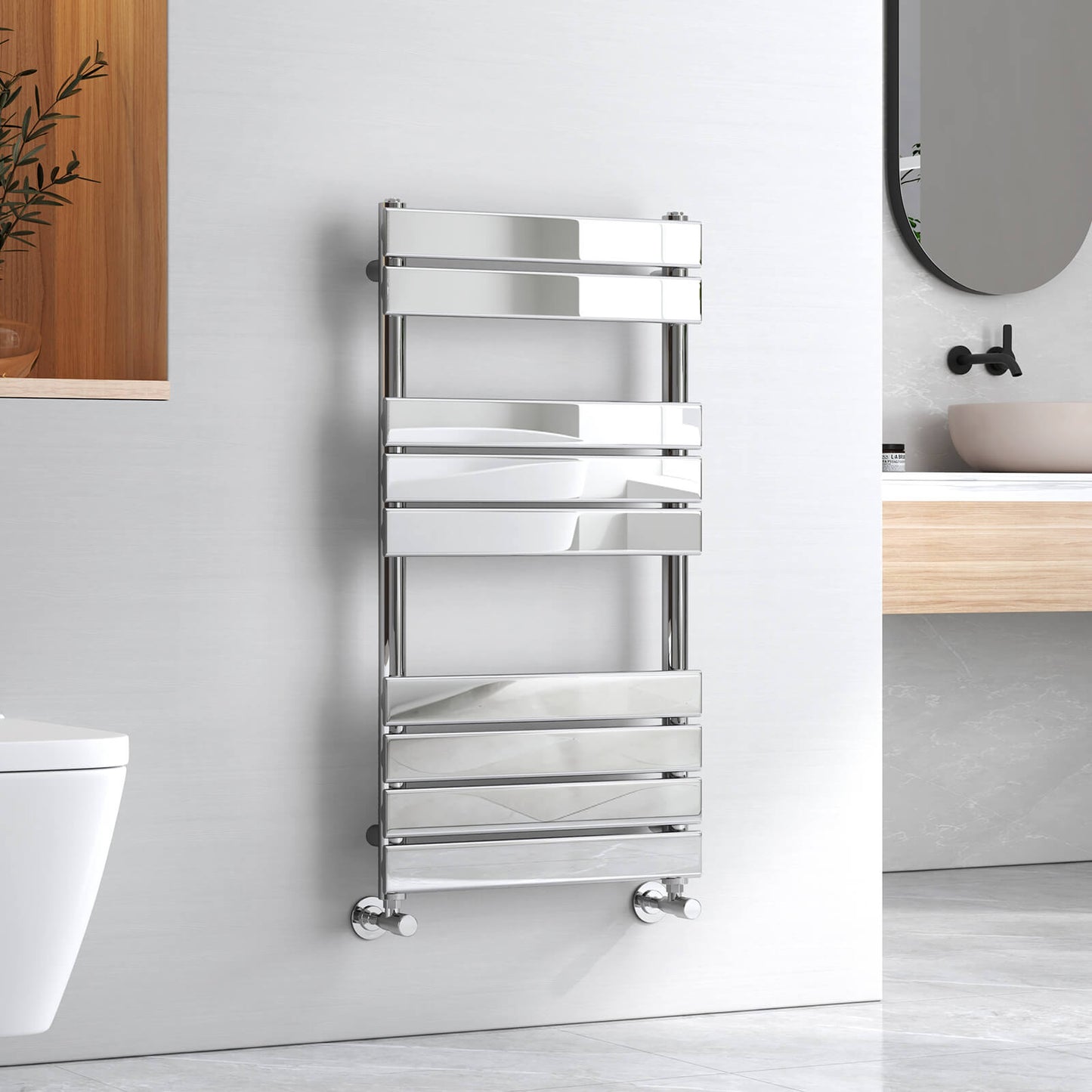 emke flat panel heated towel rail uftr9550s1c