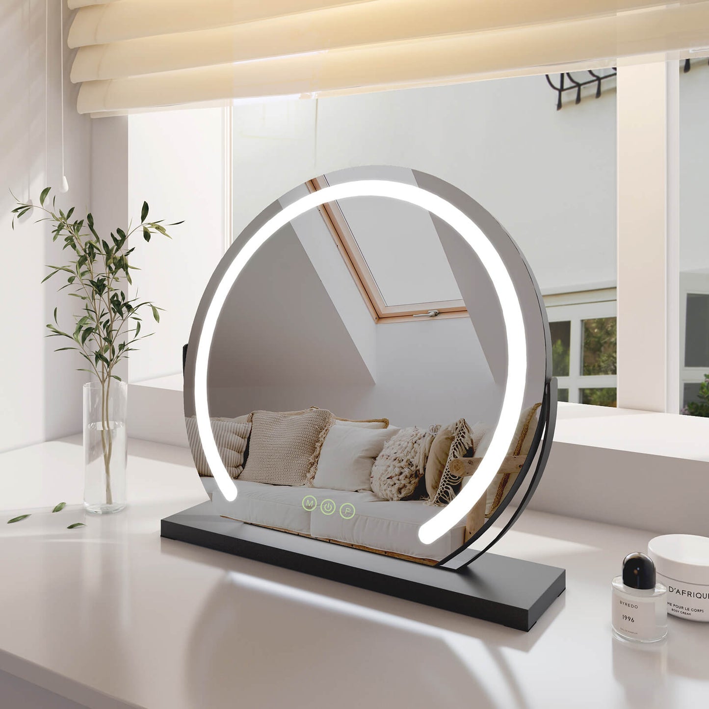 emke round desktop makeup mirror ucm13bkb