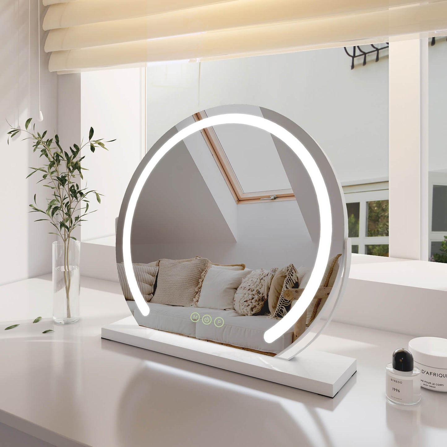 emke round desktop makeup mirror ucm13bkw