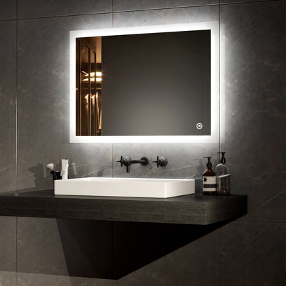 EMKE LM03 Rectangular Bathroom Mirror with Lighting, with Different Dimensions and Functions