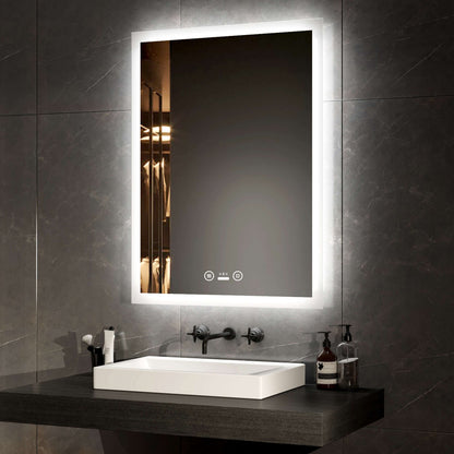 EMKE LM03 Rectangular Bathroom Mirror with Lighting, with Different Dimensions and Functions