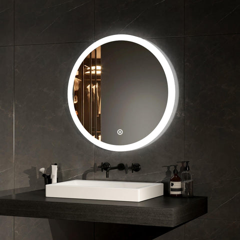 EMKE OLM01 Round Mirror with LED Illuminated and Demister