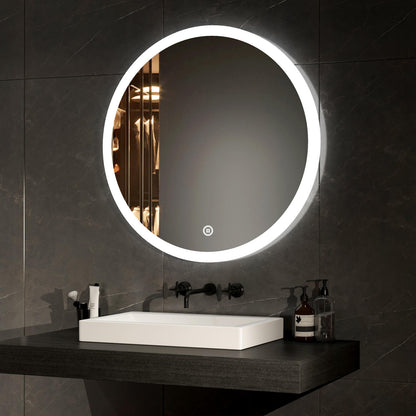 EMKE OLM01 Round Mirror with LED Illuminated and Demister