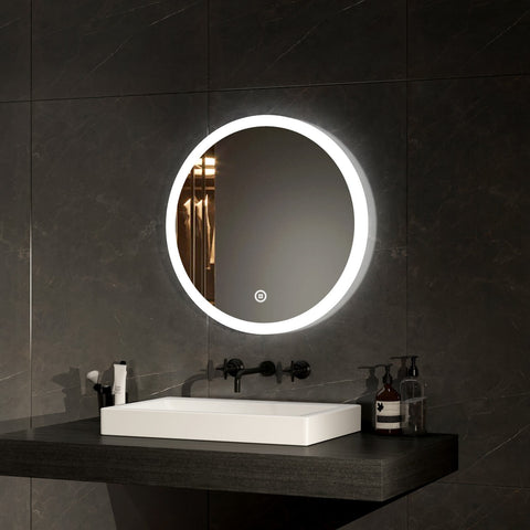 EMKE OLM01 Round Mirror with LED Illuminated and Demister